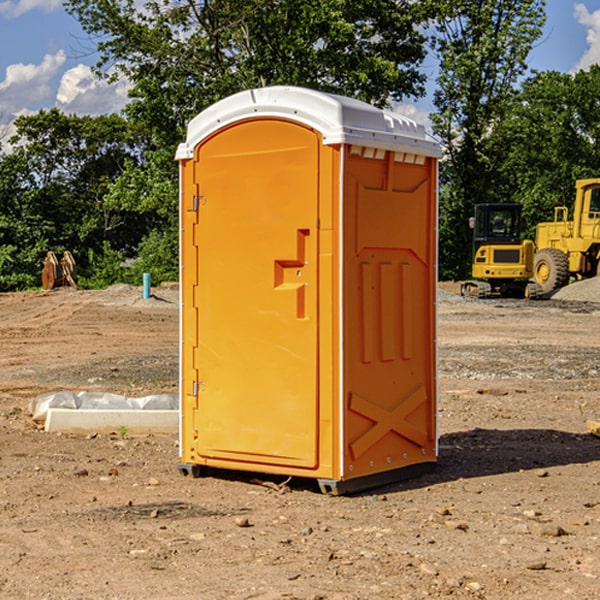 how often are the portable restrooms cleaned and serviced during a rental period in Farragut